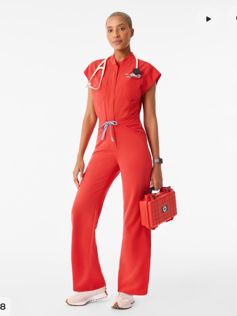 Figs Hibiscus Rafaela Wide-Leg ScrubJumpsuit™